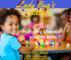 Children at daycare happily sitting around the table, smiling, showing their work, and working and learning Life Skills.