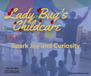 Children participating in unique March activities at Lady Bugs Daycare